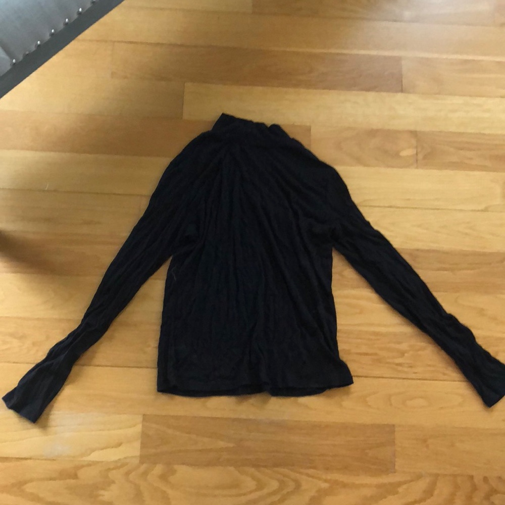 Black sheer lined turtle neck